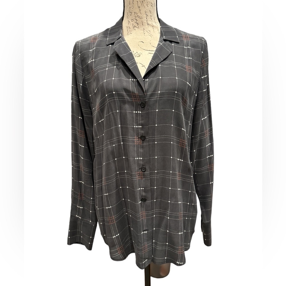 Equipment Silk Shirt Sz Medium